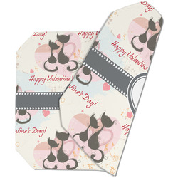 Cats in Love Dining Table Mat - Octagon (Double-Sided) w/ Couple's Names