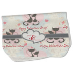 Cats in Love Burp Cloth - Fleece w/ Couple's Names