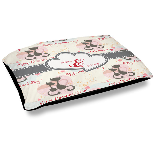Custom Cats in Love Outdoor Dog Bed - Large (Personalized)