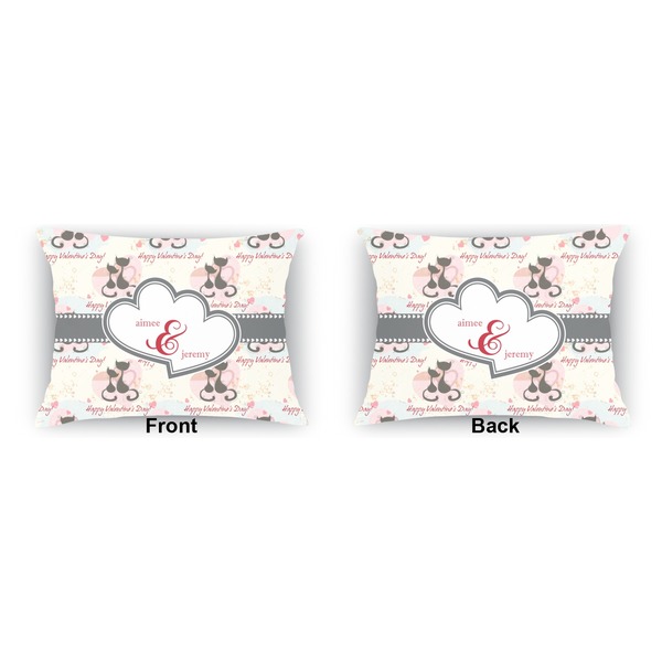 Cats in Love  Outdoor Rectangular Throw Pillow (Front and Back)