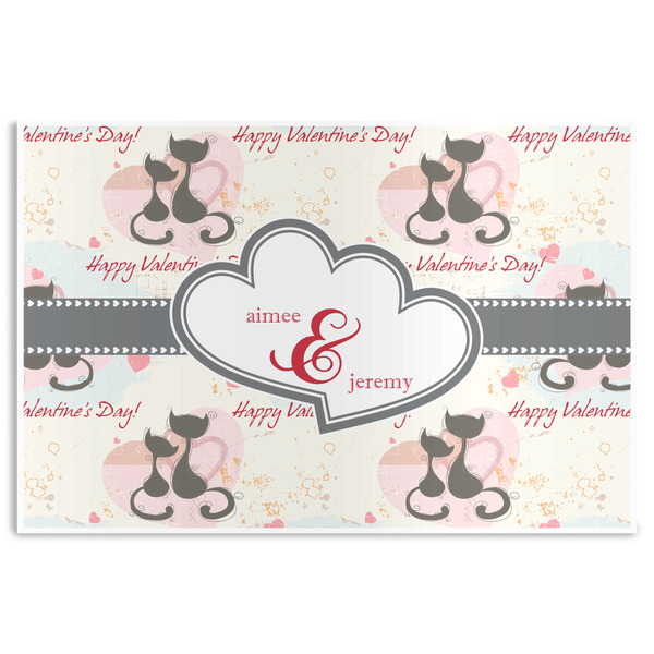 Custom Cats in Love Disposable Paper Placemats (Personalized)