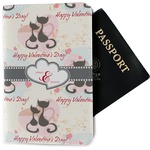 Cats in Love Passport Holder - Fabric (Personalized)