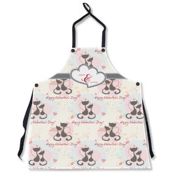 Cats in Love Apron Without Pockets w/ Couple's Names