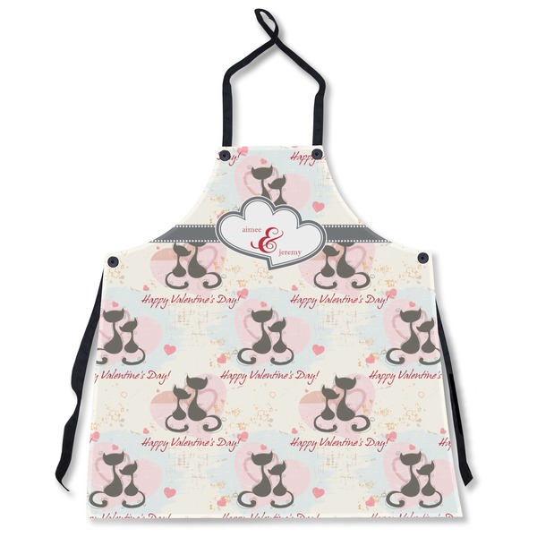 Custom Cats in Love Apron Without Pockets w/ Couple's Names