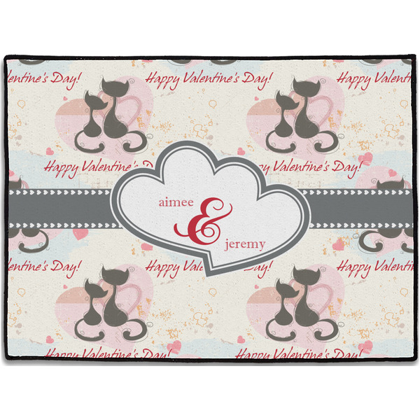 Custom Cats in Love Door Mat (Personalized)
