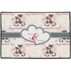 Cats in Love Door Mat - 36"x24" (Personalized)
