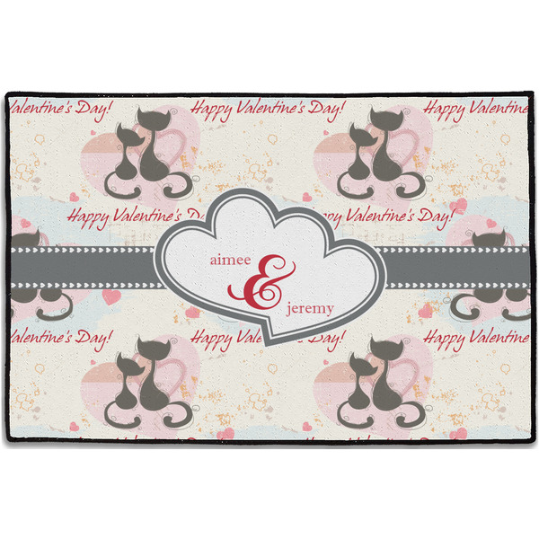 Cats in Love Personalized Door Mat - 36x24 (APPROVAL)