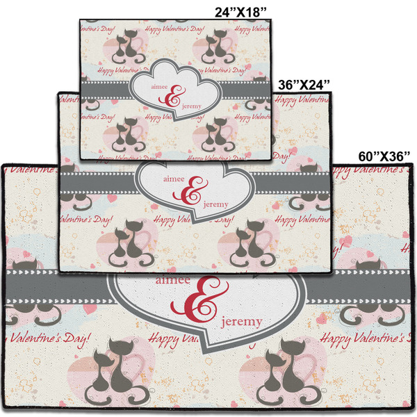 Cats in Love Personalized Door Mat - Group Parent IMF