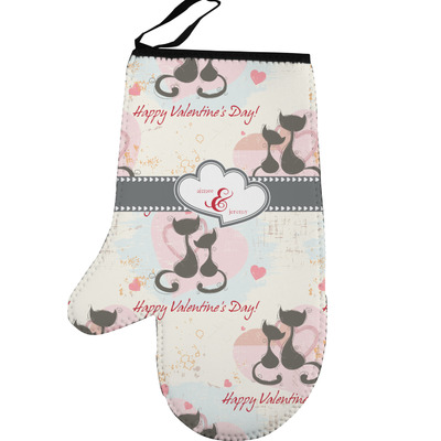 Cats in Love Left Oven Mitt (Personalized)