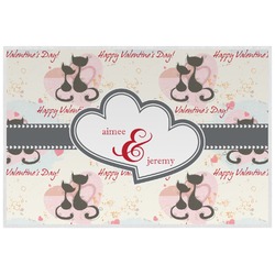 Cats in Love Laminated Placemat w/ Couple's Names