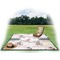 Cats in Love Picnic Blanket - with Basket Hat and Book - in Use