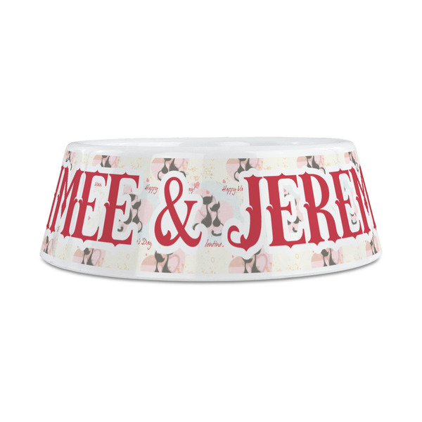 Cats in Love Plastic Dog Bowls - Medium - FRONT