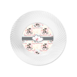 Cats in Love Plastic Party Appetizer & Dessert Plates - 6" (Personalized)