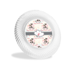 Cats in Love Plastic Party Appetizer & Dessert Plates - 6" (Personalized)