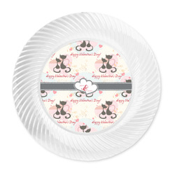 Cats in Love Plastic Party Dinner Plates - 10" (Personalized)