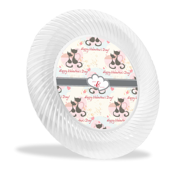 Custom Cats in Love Plastic Party Dinner Plates - 10" (Personalized)