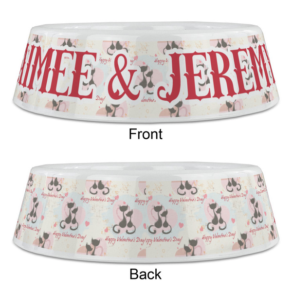 Cats in Love Plastic Pet Bowls - Large - APPROVAL