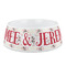 Cats in Love Plastic Dog Bowl - Medium (Personalized)