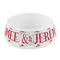 Cats in Love Plastic Dog Bowl - Small (Personalized)