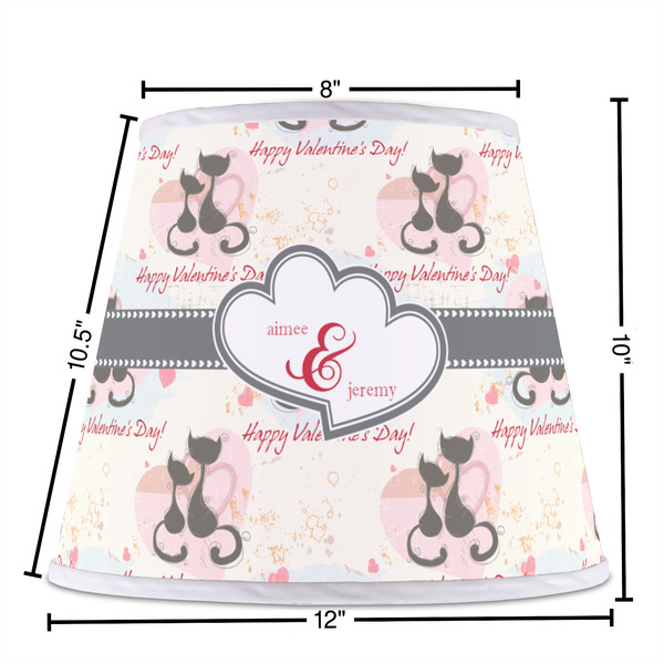 Cats in Love Poly Film Empire Lampshade - Dimensions