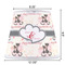 Cats in Love Poly Film Empire Lampshade - Dimensions