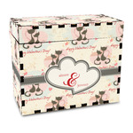 Cats in Love Wood Recipe Box - Full Color Print (Personalized)