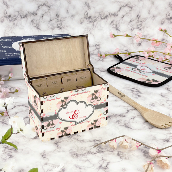 Cats in Love Recipe Box - Full Color - In Context