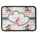 Cats in Love Iron On Rectangle Patch w/ Couple's Names