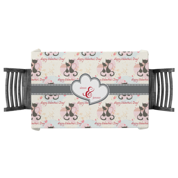 Custom Cats in Love Tablecloth - 58"x58" (Personalized)