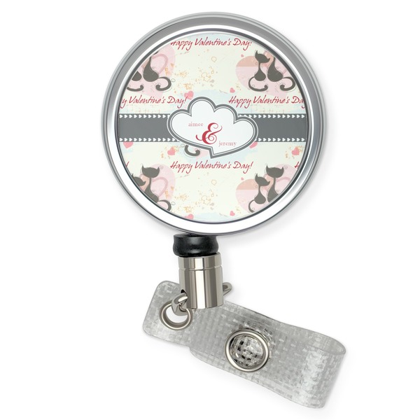 Custom Cats in Love Retractable Badge Reel (Personalized)