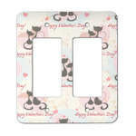 Cats in Love Rocker Style Light Switch Cover - Two Switch