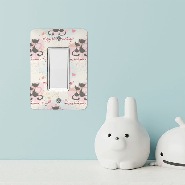 Cats in Love Rocker Light Switch Covers - Single - IN CONTEXT