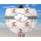 Cats in Love Round Beach Towel - In Use