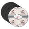 Cats in Love Round Rubber Backed Coasters - Set of 4 (Personalized)