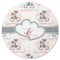 Cats in Love Round Rubber Backed Coaster (Personalized)