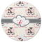 Cats in Love Round Rubber Backed Coaster (Personalized)
