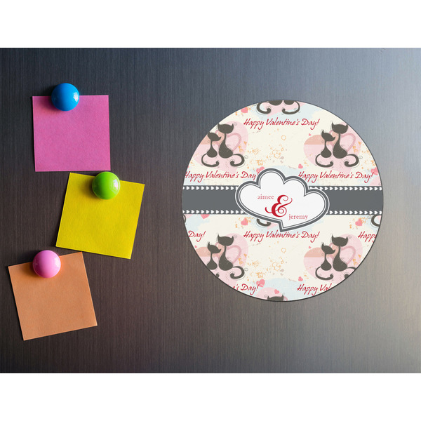 Cats in Love Round Fridge Magnet - LIFESTYLE