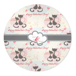 Cats in Love 5' Round Indoor Area Rug (Personalized)