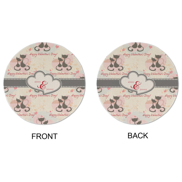 Cats in Love Round Linen Placemats - APPROVAL (double sided)