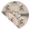 Cats in Love Round Linen Placemats - Front (folded corner double sided)