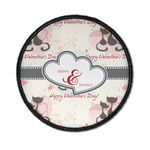 Cats in Love Iron On Round Patch w/ Couple's Names