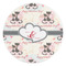 Cats in Love Round Stone Trivet - Front View