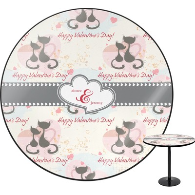 Cats in Love Round Table (Personalized)