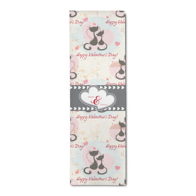 Cats in Love Runner Rug - 2.5'x8' w/ Couple's Names