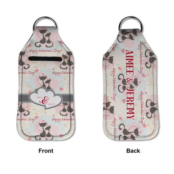 Cats in Love Sanitizer Holder Keychain - Large APPROVAL (Flat)