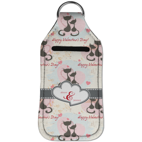 Cats in Love Sanitizer Holder Keychain - Large (Front)