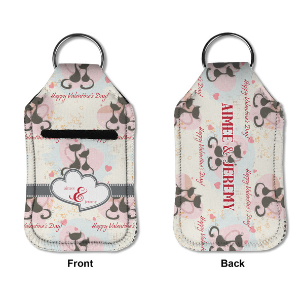 Cats in Love Sanitizer Holder Keychain - Small APPROVAL (Flat)