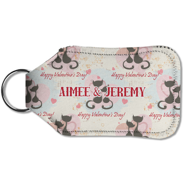 Cats in Love Sanitizer Holder Keychain - Small (Back)