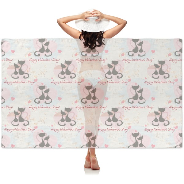 Custom Cats in Love Sheer Sarong