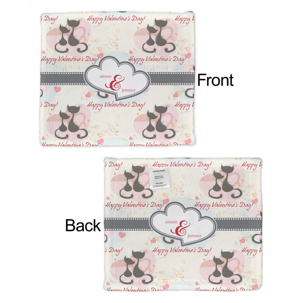 Cats in Love Security Blanket - Front & Back View
